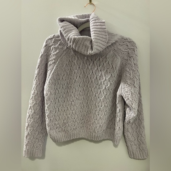 moon & madison Cozy Turtleneck Sweater, Lavender - Picture 2 of 4